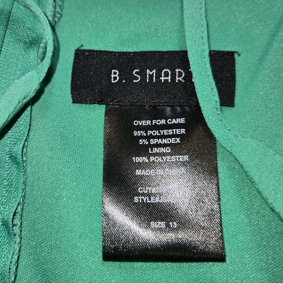B. Smart Junior Spaghetti Strap Fit and Flare Dress Kelly Green NWT Siz3 13 Belt - Picture 10 of 11